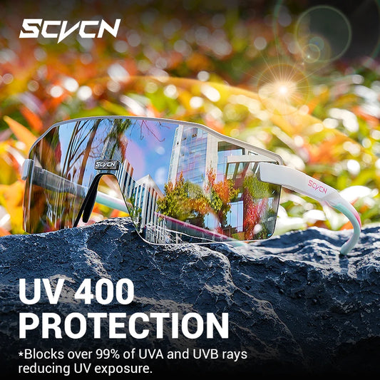 SCVCN New Outdoor Cycling Sunglasses MTB Glasses Bike Cycling UV400 Eyewear Men Women Bicycle Mountain Sports Running Eyewear
