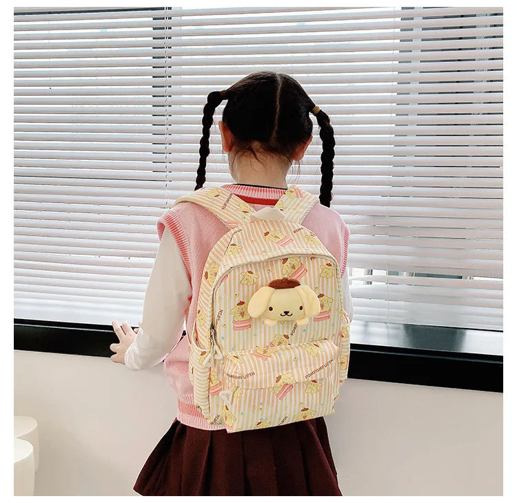 Sanrio Hello Kitty Kuromi Cinnamoroll New Fashion Children's School Bag Cute Large Capacity Kids Backpack College Bag