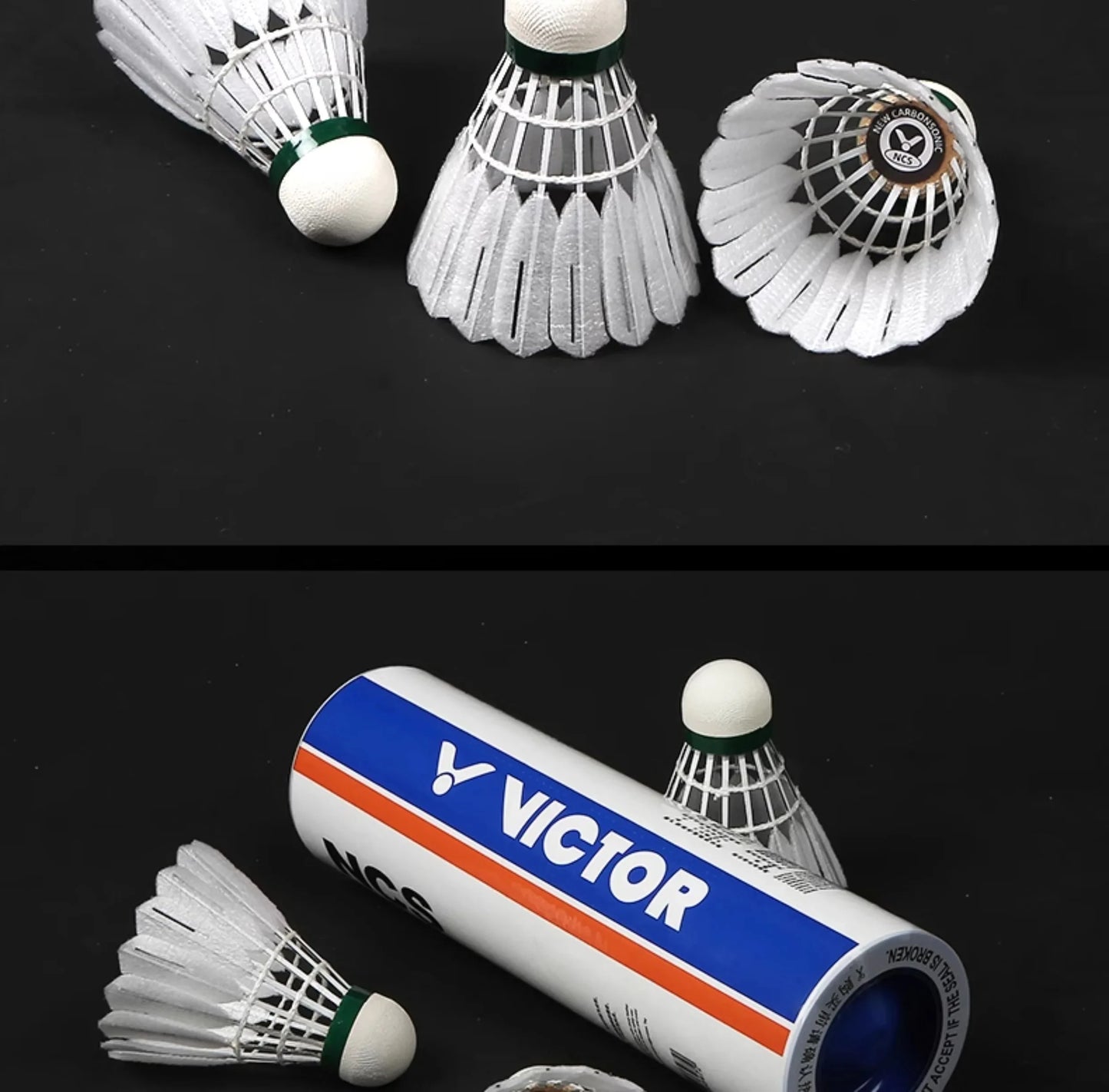 1 Tube 3Pcs Victor new carbon sound NCS artificial badminton with stable flight and endurance for matches