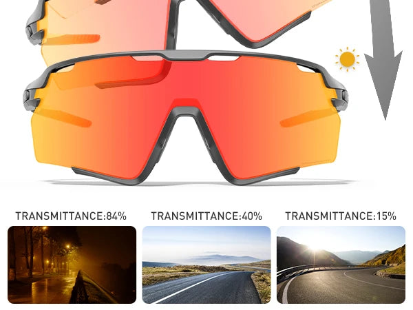 Kapvoe Photochromic Sunglasses Outdoor Bicycle Cycling Glasses MTB Driving Bike Eyewear Women Man Sports Hiking UV400 Goggles
