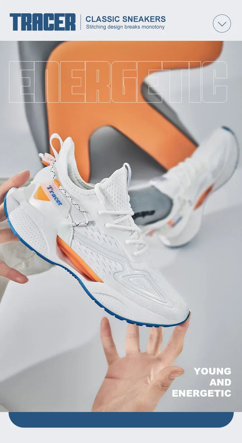 Men Casual Sneakers Running Shoes Fashion Outdoor Sneaker Fashion Sports Shoes Mesh Breathable Cushioning Basketball Footwear
