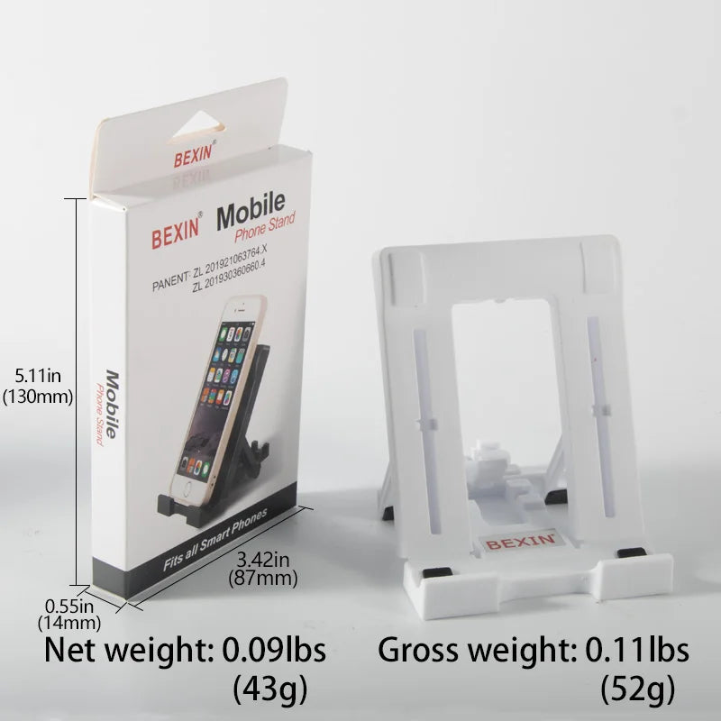 BEXIN uninversal desktop portable support foldable adjustment angle phone stand for mobile phone tablet
