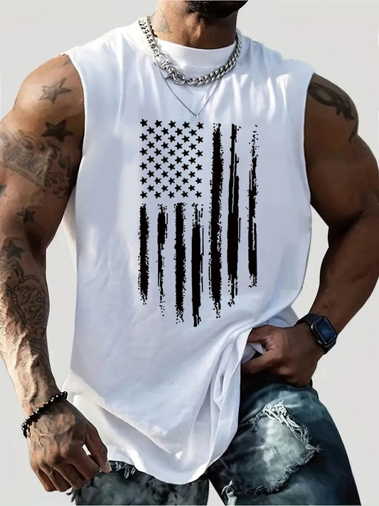 🇺🇸 Men’s Summer Sleeveless Vest,
American Flag Print | Loose Fit | Comfortable & Breathable | Casual & Travel