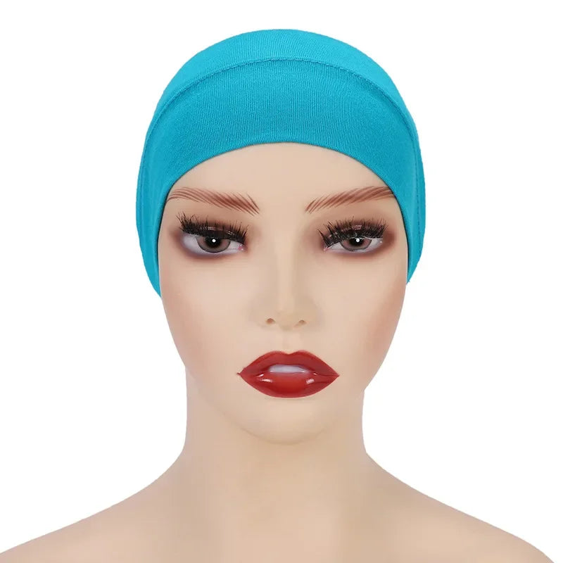 Cotton Muslim Underscarf Inner Tube Cap Islamic Eid Prayer Hijab Bottom Hat Headwear Arab  Women Wrap Headscarf Turban