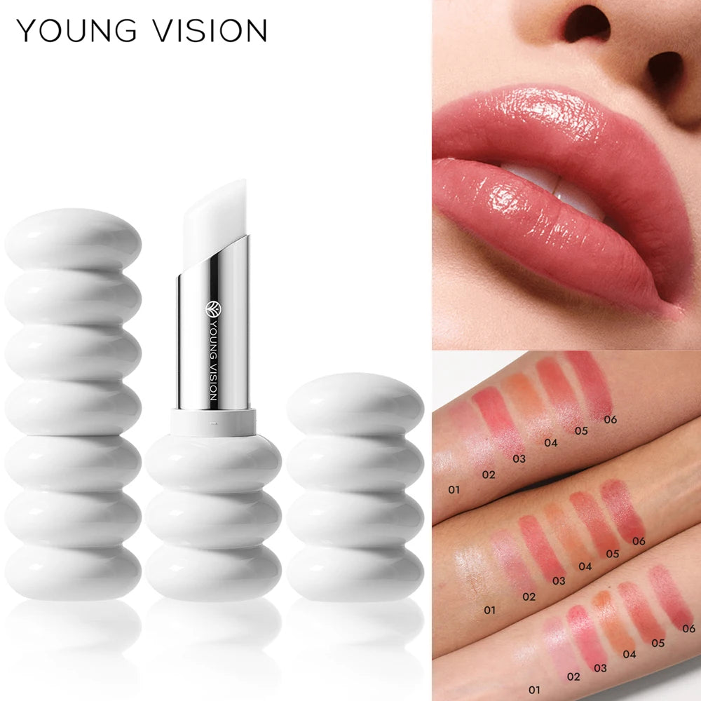 YOUNG VISION 6 Colors Fine Shimmer Nourishing Light Lipstick Long Lasting Colors Easy to Apply Lip Moisturizing Lipstick