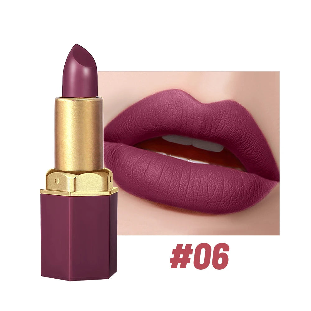 SAM SUGAR 6-Color Matte Lipstick ,  Non-Stick Cup Long-Lasting Velvet Finish, Smooth Matte Lip Color Waterproof Smudge-proof