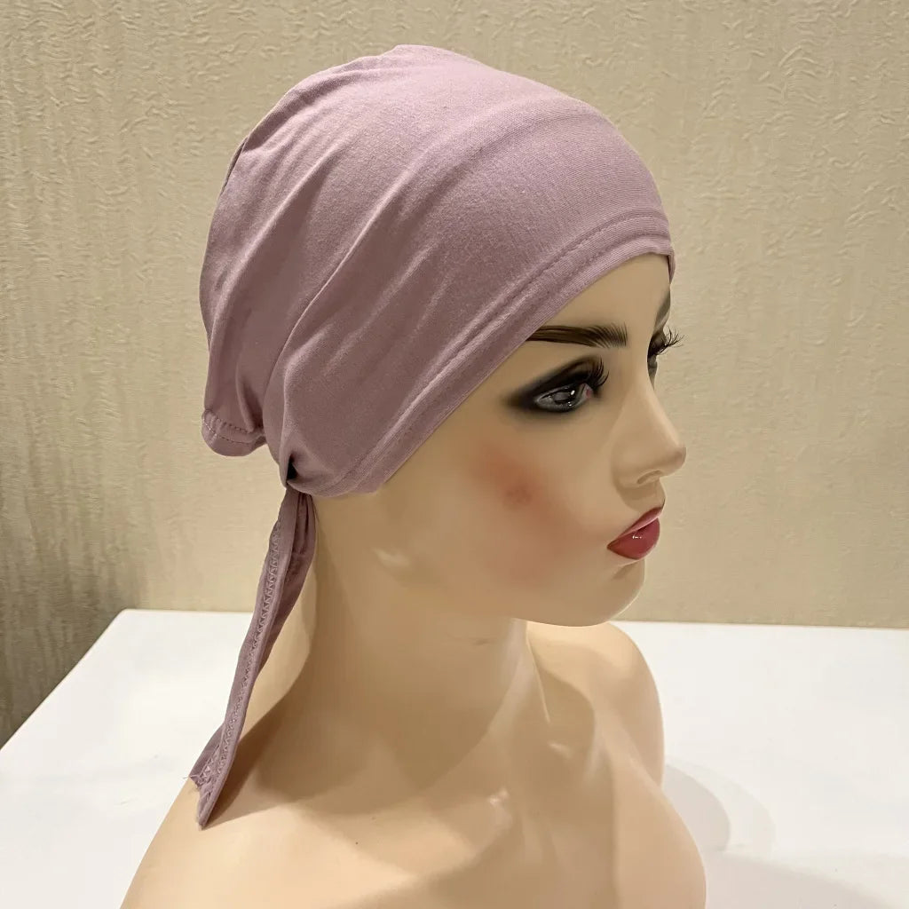 Soft Inner Muslim Women Hijab Cap Islamic Head Wear Hat Underscarf Cotton Hats Bonnet Turkish Scarves Arab Headdress India Caps