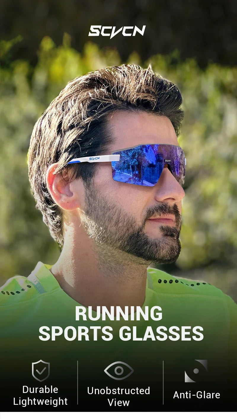 SCVCN New Outdoor Cycling Sunglasses MTB Glasses Bike Cycling UV400 Eyewear Men Women Bicycle Mountain Sports Running Eyewear