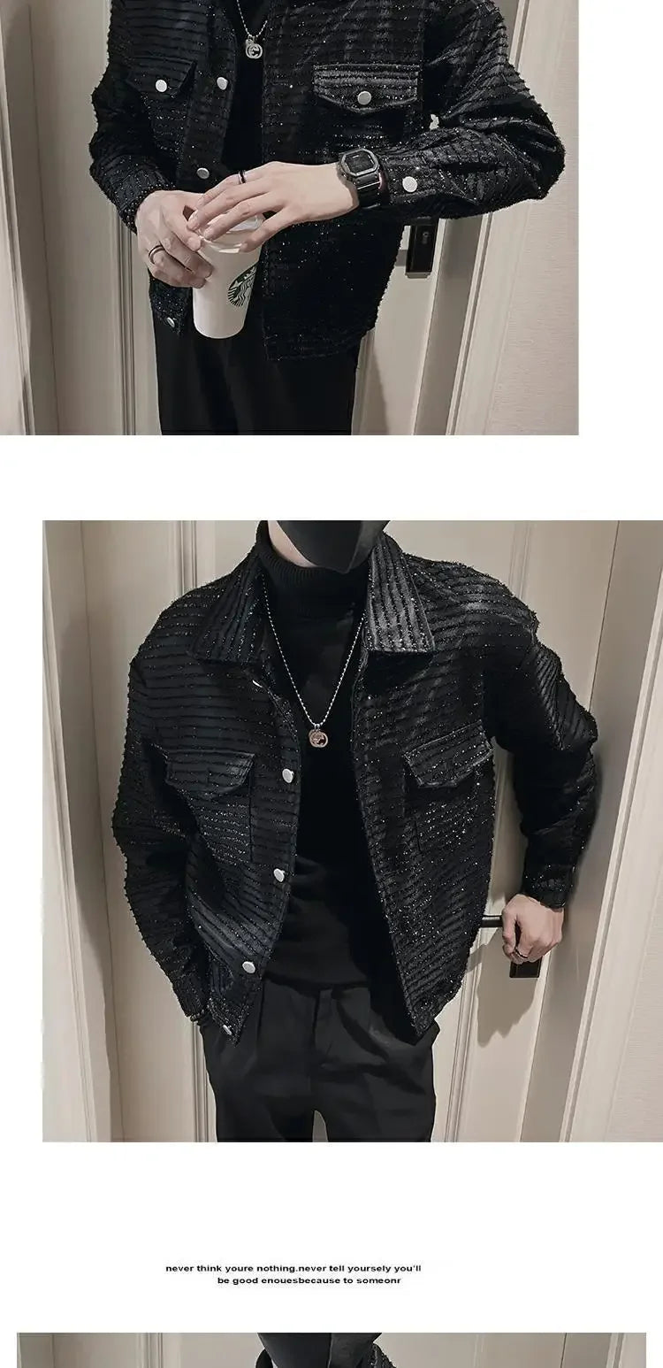Men's High-End Casual Jacket – Spring Autumn Lightweight Trendy Blazer