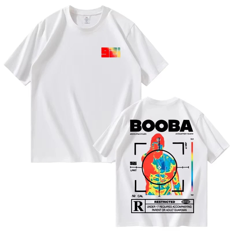 B2O T-shirts Men Fashion Cotton BOOBA Printed Short Sleeve T Shirt Women Casual Harajuku Streetwear Tee Tops Camiseta