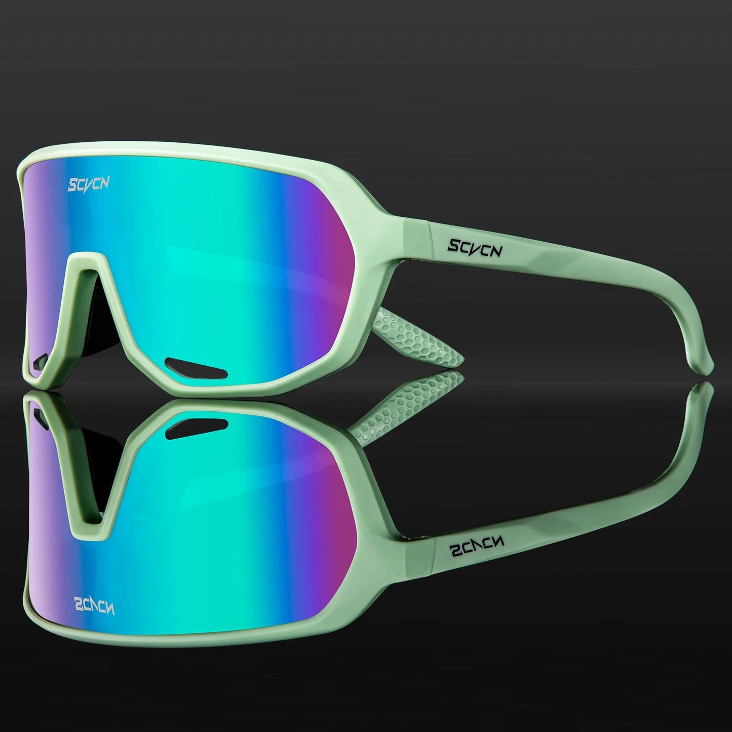 Scvcn Fashion Sunglasses for Men Sun Mountain Bike Road Bicycle Eyewear Goggles Sports UV400 MTB Photochromic Cycling Glasses