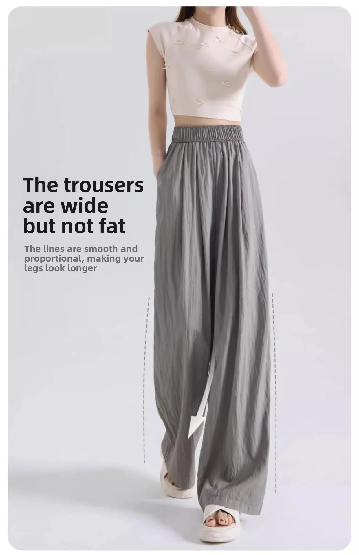 Ice Silk Wide Leg Pants Women's Summer Thin Drape Casual Japanese Lazy Style Long Straight Sumi Pants