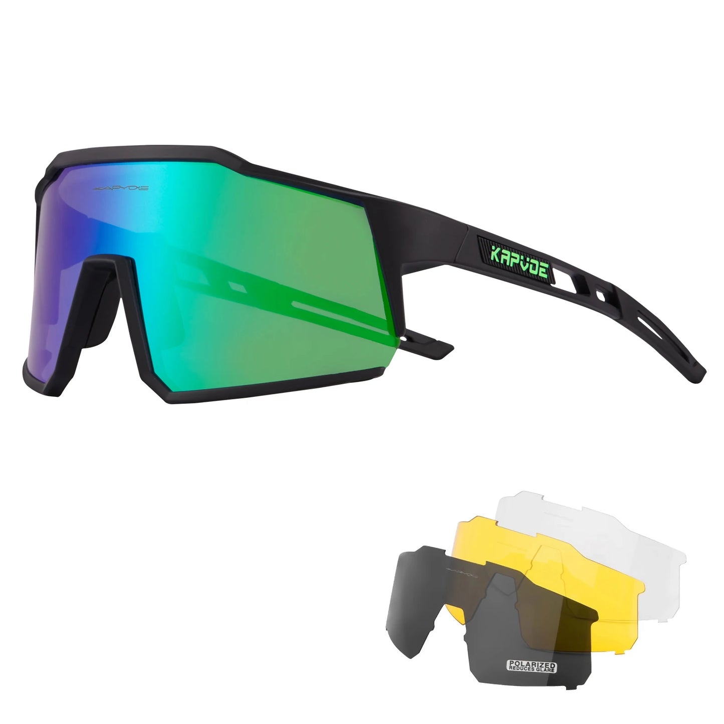 Kapvoe Cycling Glasses Road Cycling Goggles Outdoor UV400 Sunglasses Sports Protection MTB Road Mountain Bicycle Drive 4lens