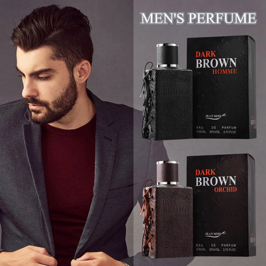 80ml DARK BROWN ORCHID EAU DE PARFUM Retro Gentleman Whiskey Pheromone Perfume Glamour Fragrance Body Spray for Men Women