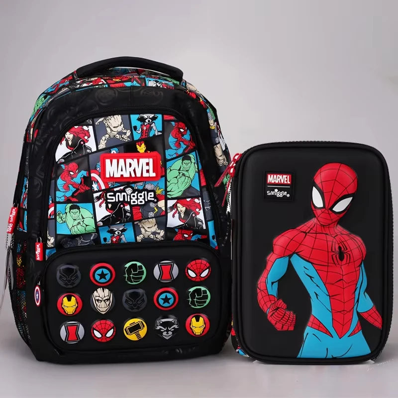 Genuine Australia Smiggle Marvel Backpack Cartoon Series Spider-Man School Bag Anime Backpack Student Gift Separate Purchases