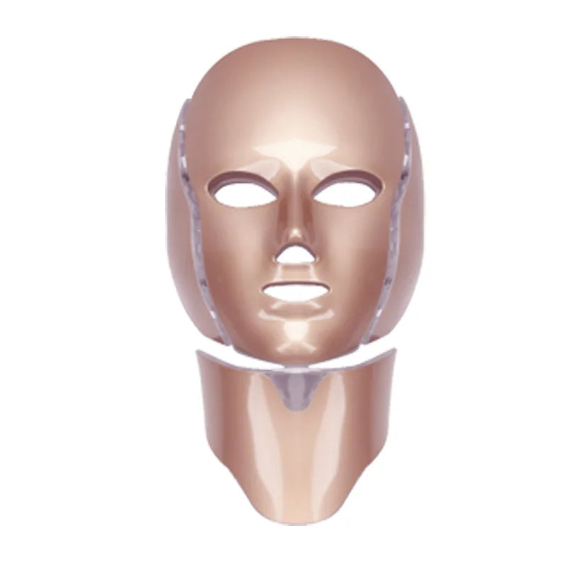 Led Face Neck Mask Light Therapy 7 Colors Photon Blue Red Light Maintenance Beauty Skin Rejuvenation Home Facial Skin Care Mask