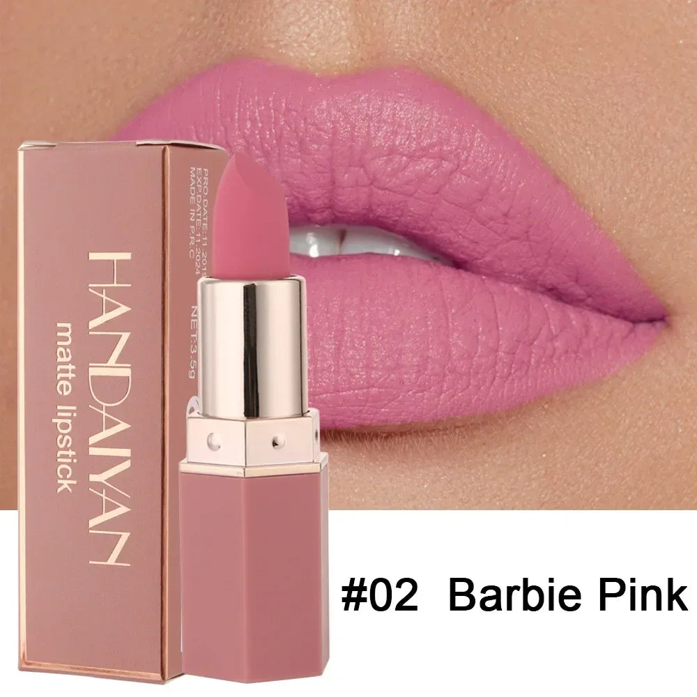 Nude Matte Lipstick Waterproof Long Lasting Non-stick Cup Lip Stick Not Fading Sexy Red Pink Velvet Lipsticks Makeup Cosmetics