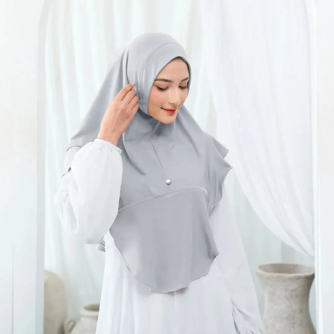 Ready to Wear Turban Hijab for Muslim Women Arab Scarf, One Piece Amira Islamic Headscarf Malaysian Headband Shawls Eid