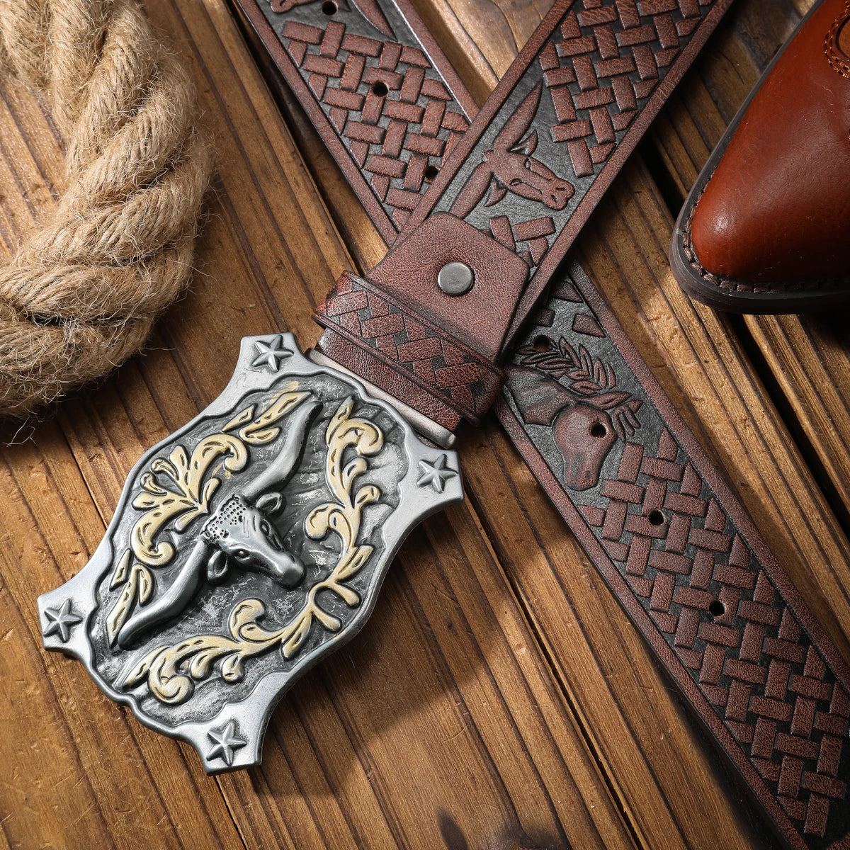 Vintage meets fashion! PU alloy buckle belt, suitable for both men and women, to create a personalized Western style