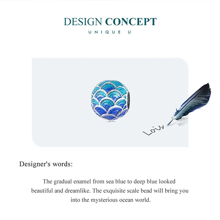 Bamoer  925 Sterling Silver Phoenix Pendant Dragon Charms Enamel Process Plated Platinuma Fit Women DIY Bracelet Fine Jewelry