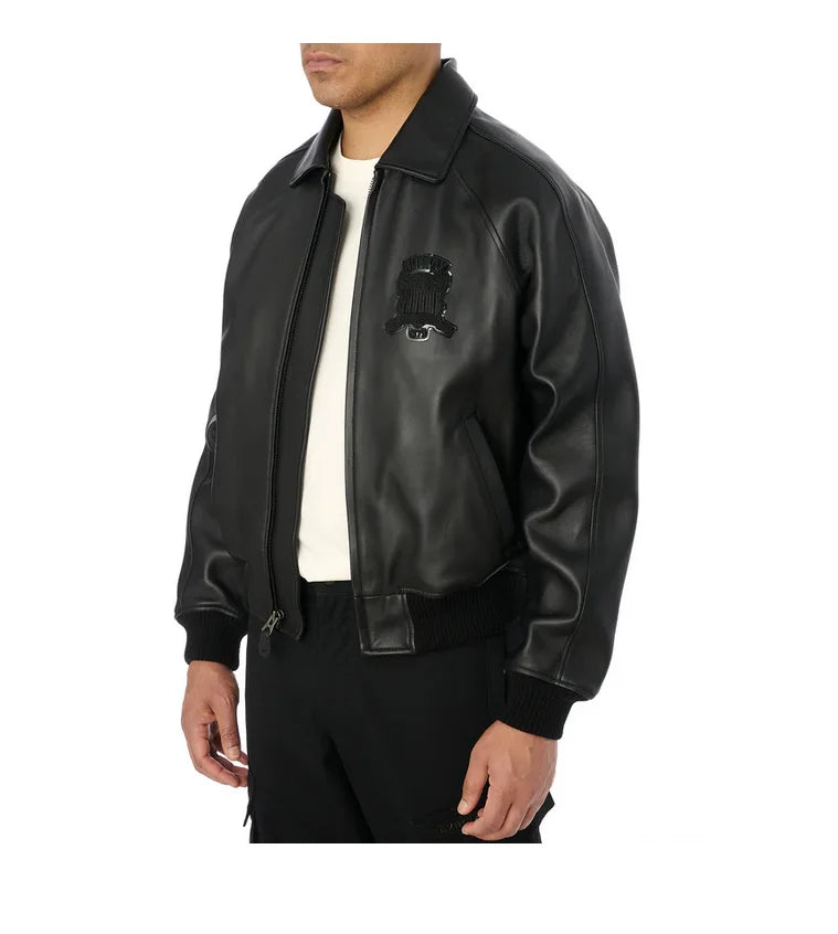 Avirex Fall New Listing Original Men's Casual Iconic Military Bomber Jacket US Size European Antique Sheepskin Coat Black Top