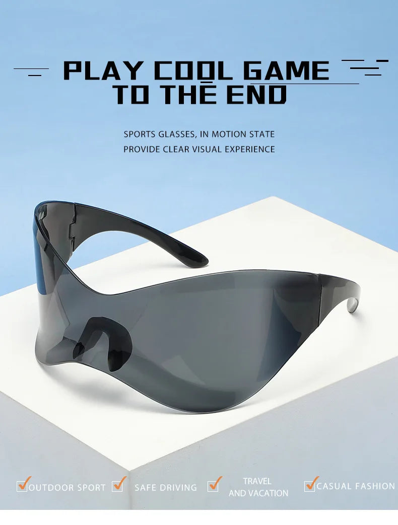 Fashion Hot Sunglasses Bike Cycling Glasses Sports for Men Road Bicycle UV400 Goggles Travel Glasses Outdoor Trendy Cool Glasses
