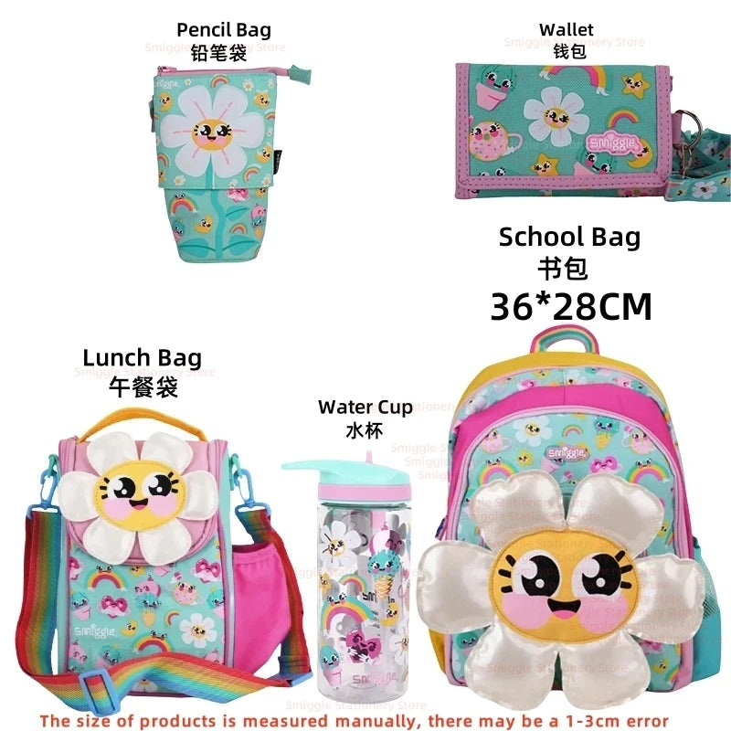 Genuine Australia Smiggle Backpack Sunflower School Bag Cartoon Series Anime Backpack Student Gift Separate Purchases