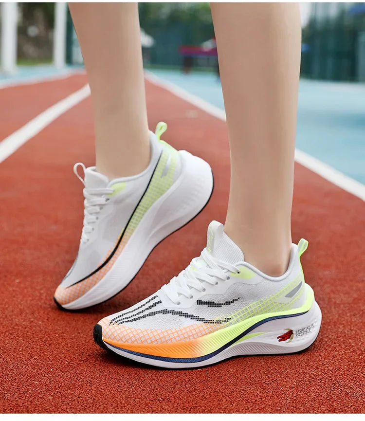New Red Rabbit 7 Couple Carbon Board Mesh Breathable Sports Shoes Elderly Trendy Shoes Men's Casual Running Shoes Summer EVA Upp