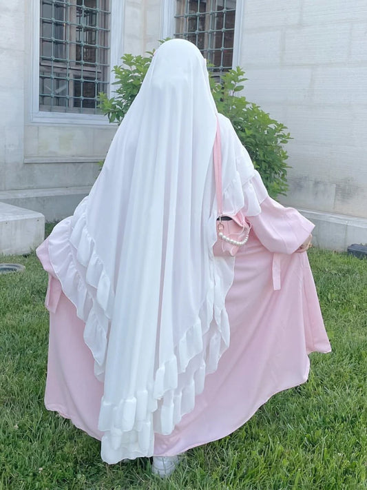 Long Chiffon Khimar Abaya Niqab Muslim Maxi Hijab for Women – Elegant Islamic Prayer & Ceremonial Clothing