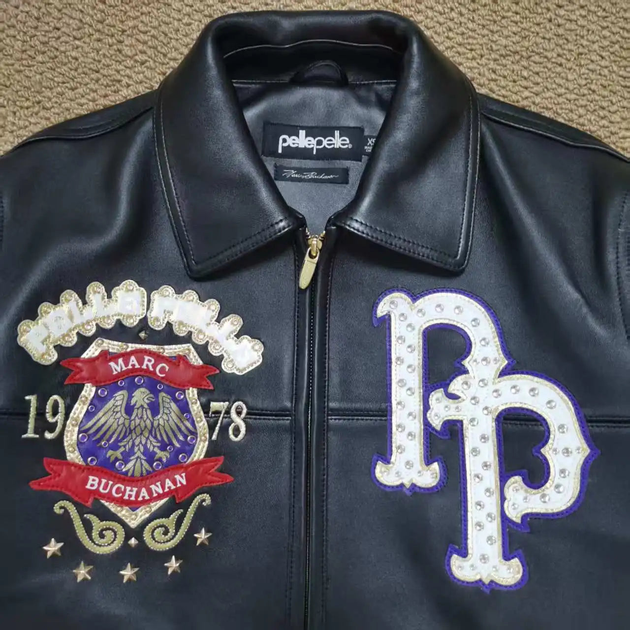 Fall Men's New Arrival Genuine Leather Jacket with Diamond Embellishment Fashionable Casual US Size European Sheepskin Coat Tops