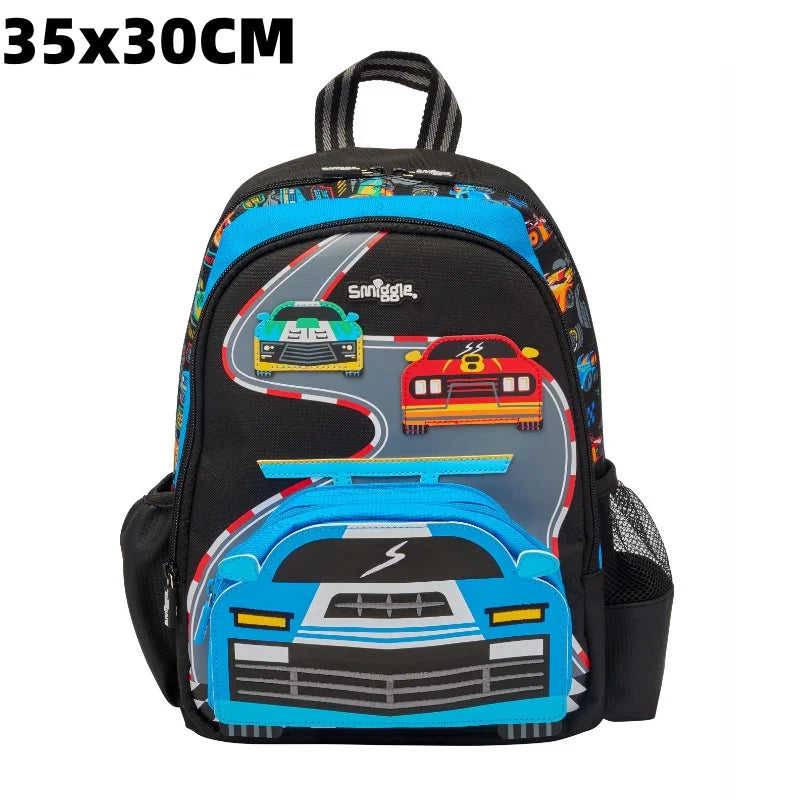 Genuine Australia Smiggle Backpack School Bag Race Car Cartoon Series Anime Backpack Student Gift Separate Purchases