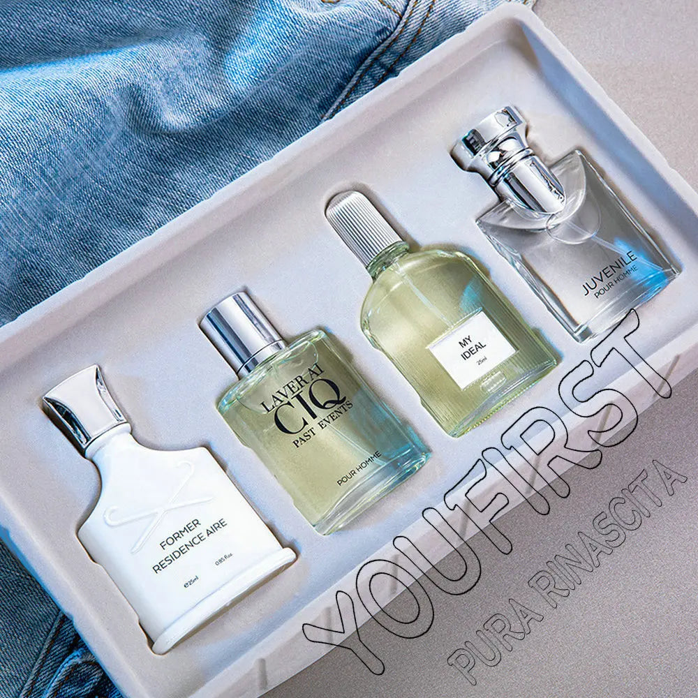 Brand Men Perfume 100ml Gift Box Four Piece Set Lasting Fragrance Body Spray Fresh Plant Floral Scent Pheromone Parfums Homme