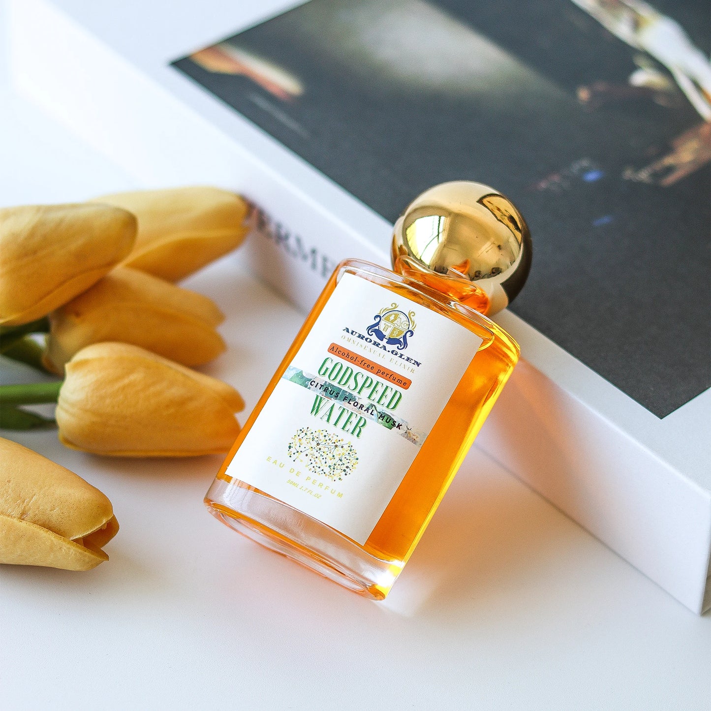 Care & Essence Alcohol-Free Perfume 50ml for Women & Men - Oriental Scent with Citrus/Vanilla/Amber, Natural Essential Oils