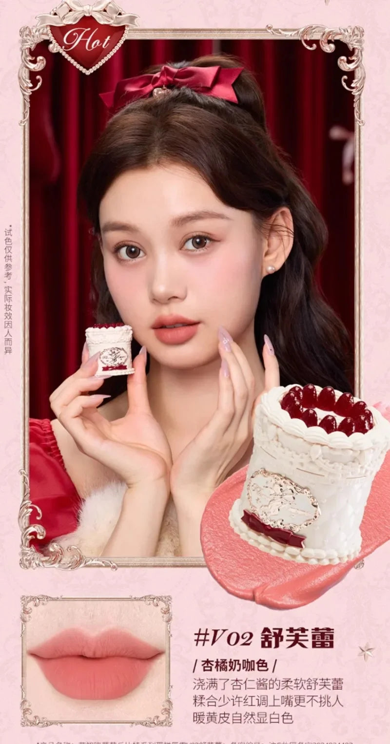 Flowerknows Strawberry Cupid Lipstick Cake Matte Velvet Lipgloss Lip Mud Makeup Korean Flower Know Lip Cream For Girls&Women