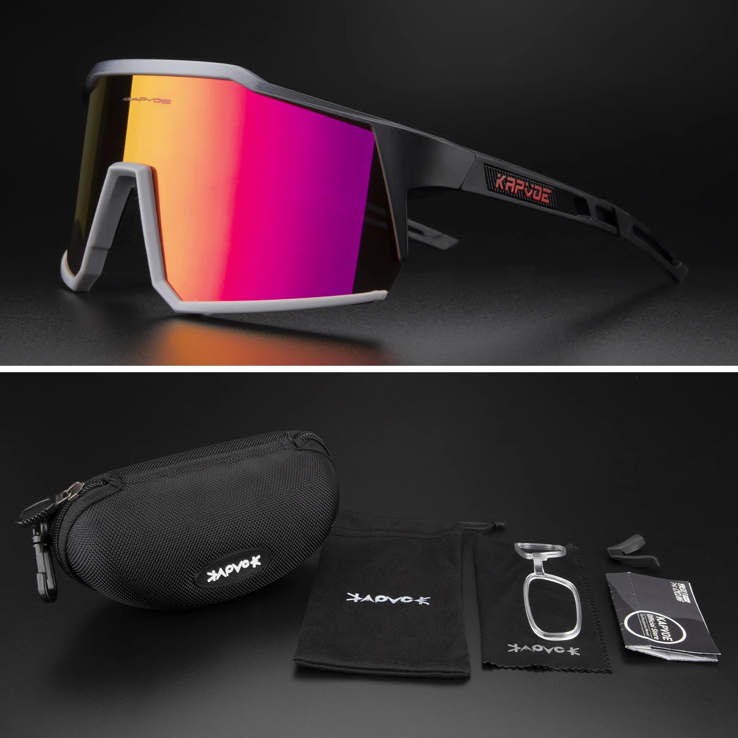 Kapvoe Sports Driving bike Cycling Glasses running climbing Sunglasses Outdoor for Men Woman Bicycle Cycling UV400 Goggles hot