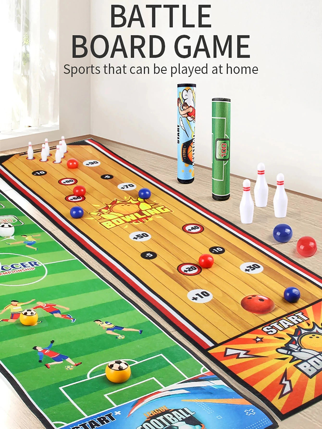 Portable Children Interactive Social Board Games Curling Soccer Bowling Table Games Mat Family Friend Party Fun Indoor Sport Toy