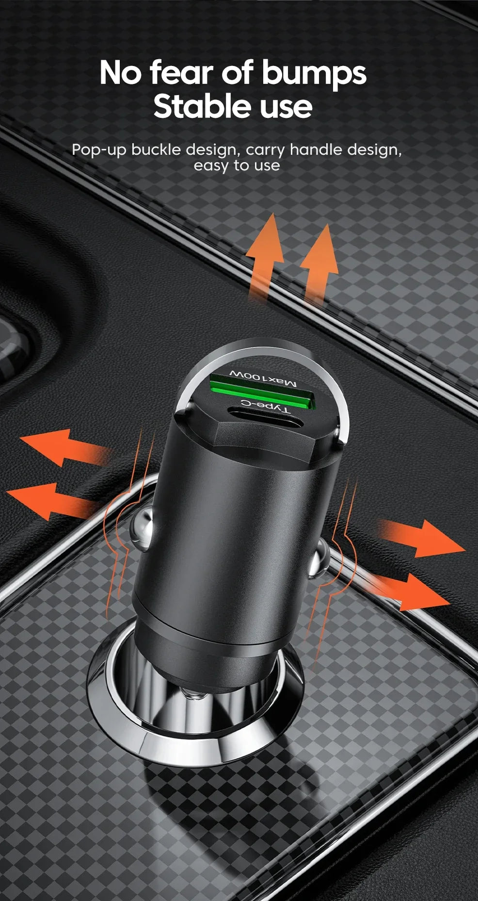 Xiaomi 100W Car Charger Lighter PD Fast Charging For IPhone QC3.0 Mini USB Type C Mini Car Phone Charger For Samsung Huawei 2025