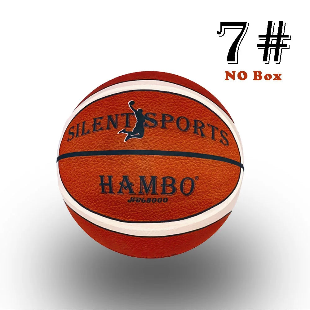 Silent Basketball Size 7#(29.5")6#/5# Dribbling Indoor Grooved Airless Foam Basketball Quiet Dribbling Training Silent Ball Hoop