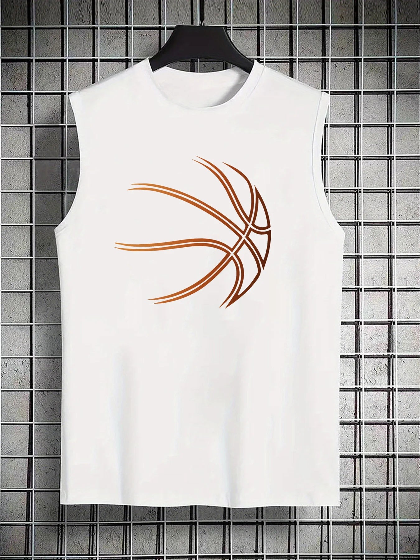 🏀 Men’s Summer Sleeveless Tank Top Basketball Pattern Print | Loose Fit | Comfortable & Breathable | Fitness & Leisure