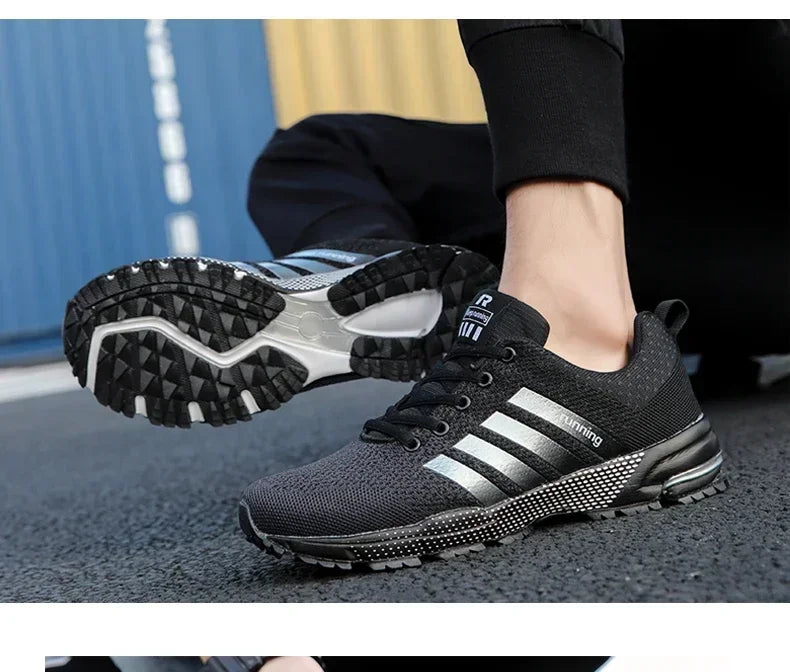 Men Casual Sneakers Summer Breathable Sport Shoes Lightweight Outdoor Mesh Running Shoes Athletic Jogging Tenis Walking Shoes