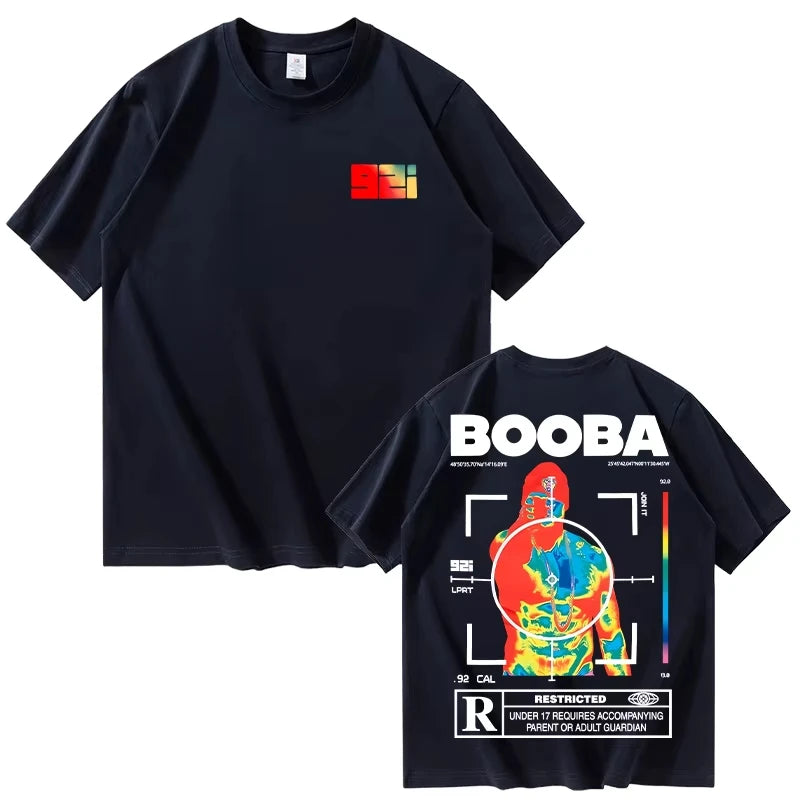 B2O T-shirts Men Fashion Cotton BOOBA Printed Short Sleeve T Shirt Women Casual Harajuku Streetwear Tee Tops Camiseta