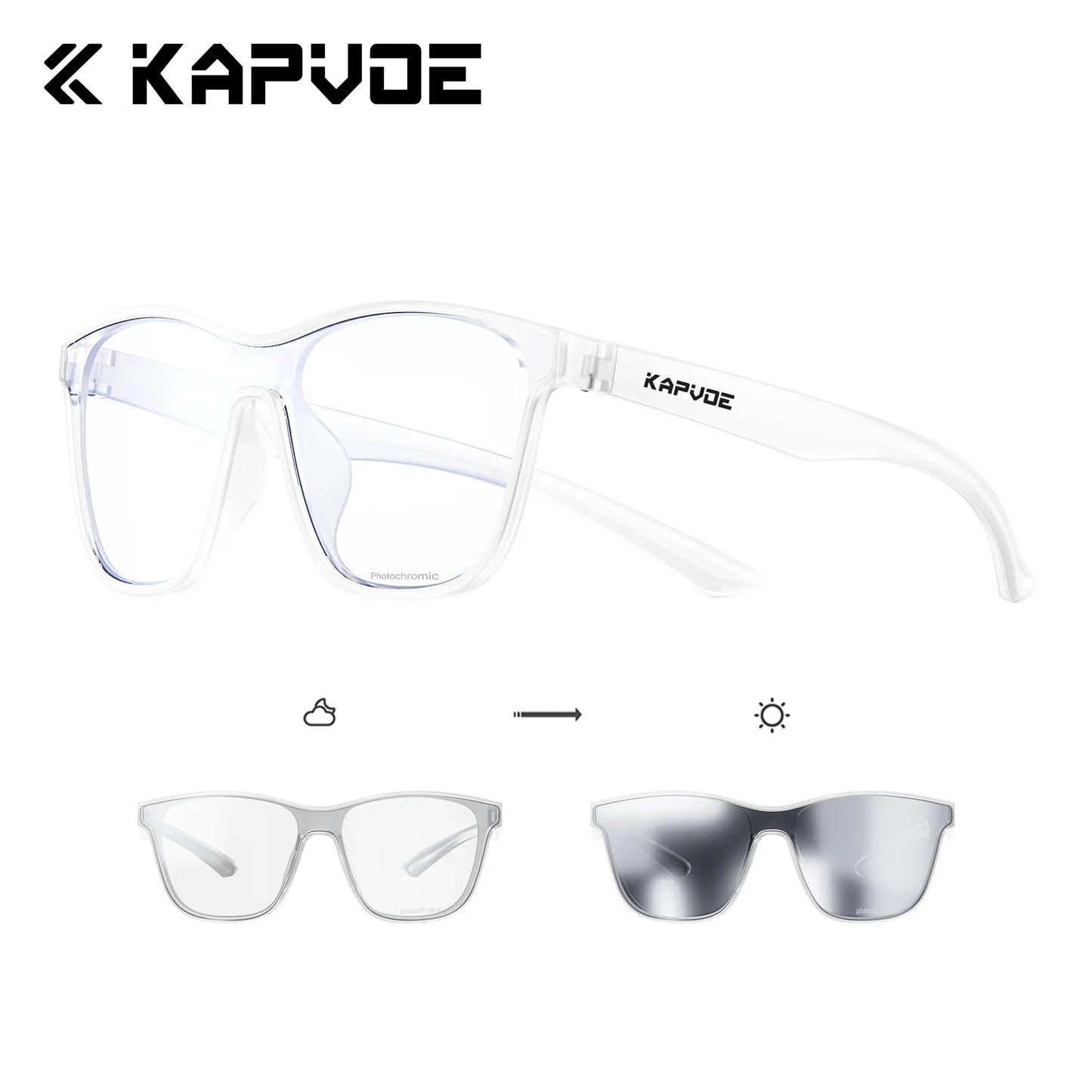 Kapvoe Photochromic Polarized Sunglasses For Men And Women Driving Glasses Glasses Sports Glasses Running Lightweigh Glasses