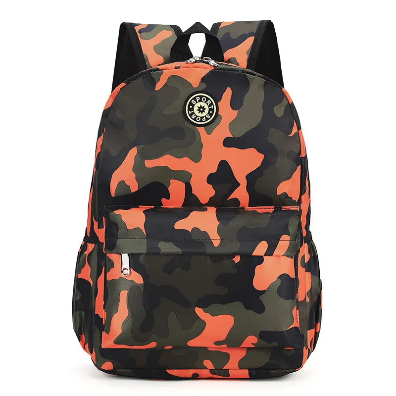 Children's Backpack Camouflage Backpack Elementary School Backpack Boys and Girls Reduce Burden First and Second Grade Backpack