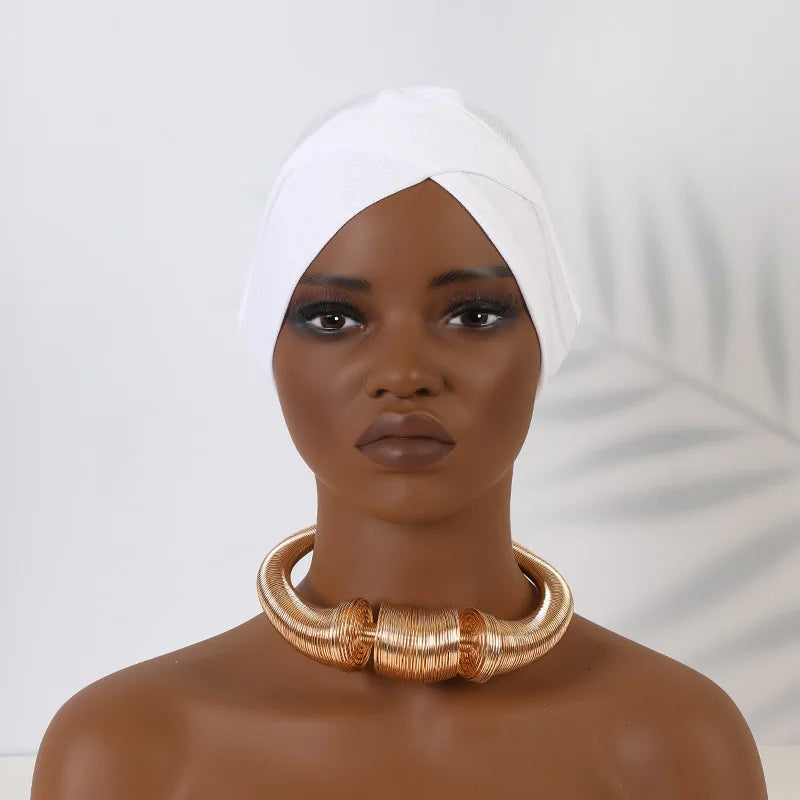 Women Stretchy Turban Modal Jersey Inner Hijab Muslim Hat Solid Color Tube Cap Islamic Under Scarf Headwrap Bonnet Arab Headband