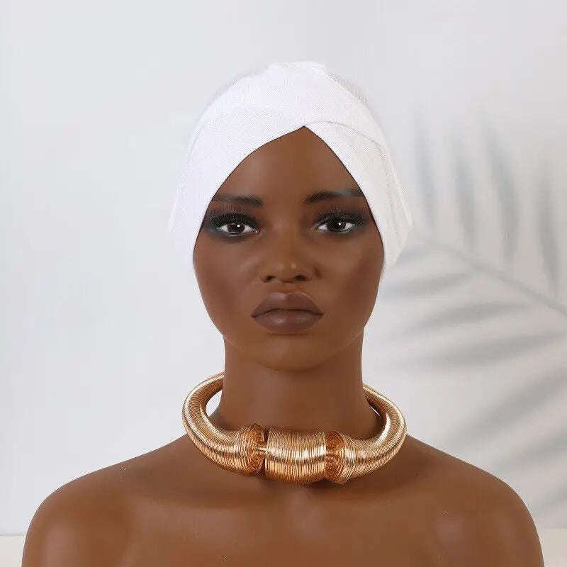 Women Stretchy Turban Modal Jersey Inner Hijab Muslim Hat Solid Color Tube Cap Islamic Under Scarf Headwrap Bonnet Arab Headband