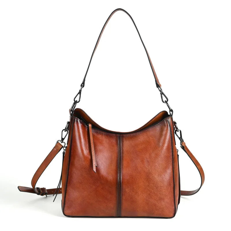 MOTAORA Vintage Cowhide Woman Shoulder Bag For Women's Luxury Large Capacity Handbag Soft Genuine Leather Crossbody Bags New