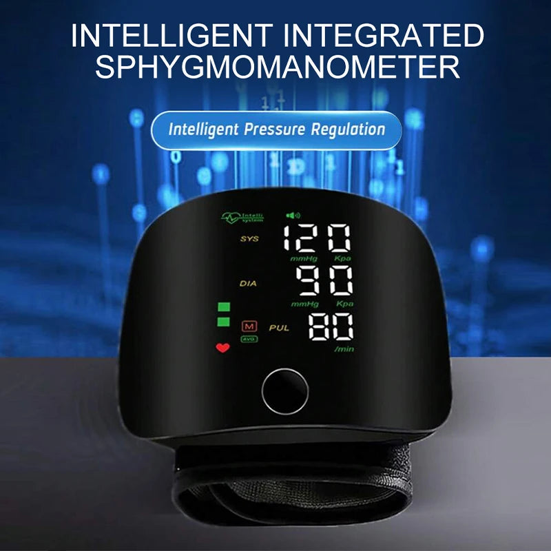 🖤 JUSTLANG Rechargeable (C type) Wrist Blood Pressure Monitor,2 Users | Digital Tonometer | Heart Rate & Irregular Pulse Detection | LED Display