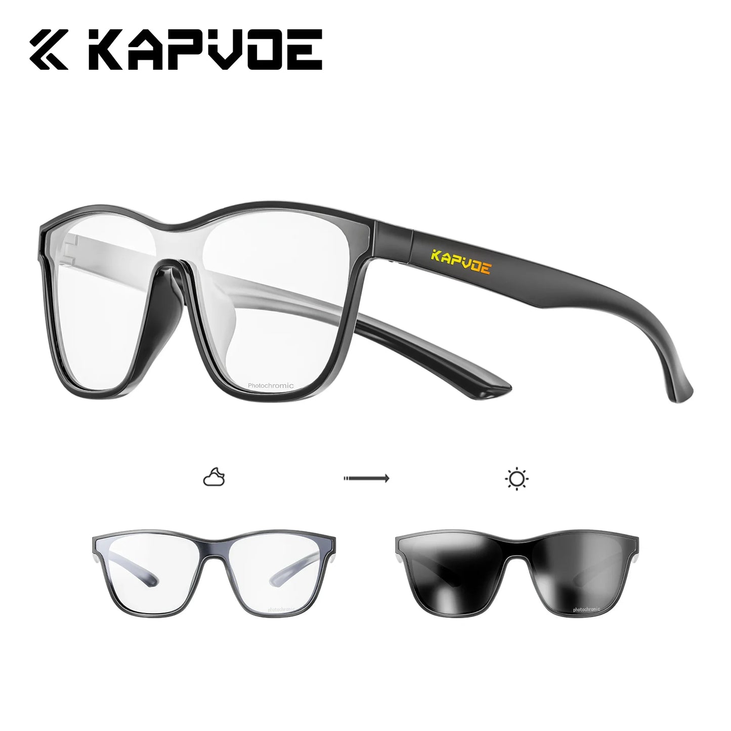 Kapvoe Photochromic Polarized Sunglasses For Men And Women Driving Glasses Glasses Sports Glasses Running Lightweigh Glasses