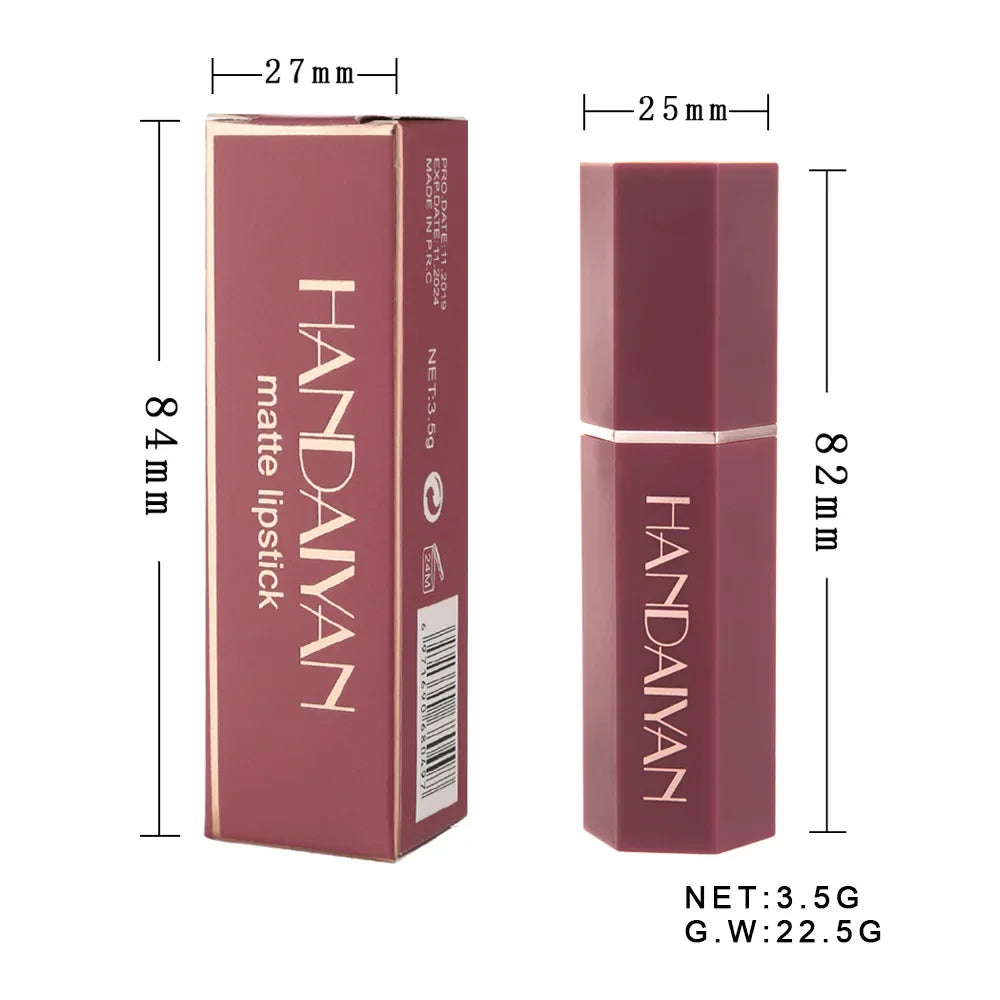 Nude Matte Lipstick Waterproof Long Lasting Non-stick Cup Lip Stick Not Fading Sexy Red Pink Velvet Lipsticks Makeup Cosmetics