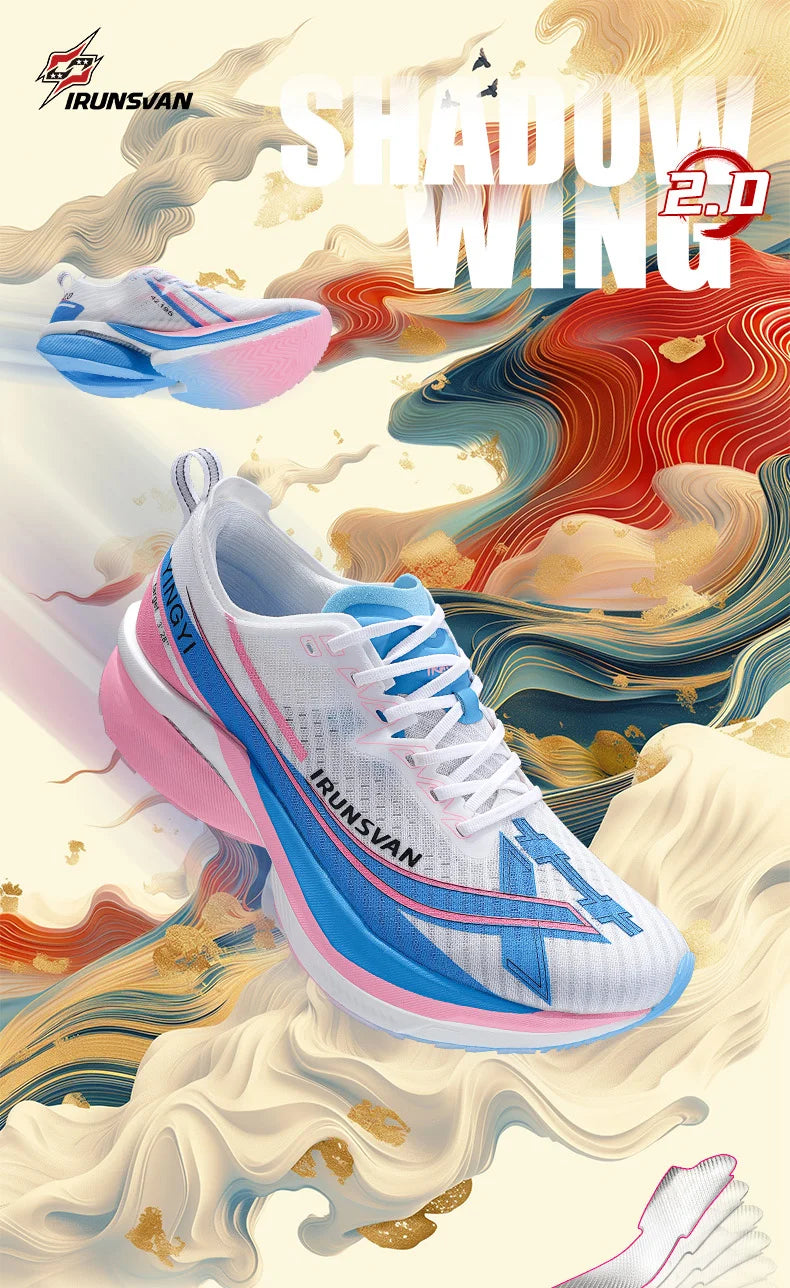 IRUNSVAN Shadow Wing 2.0 Carbon 2024 Sport Shoes Original Trendy Casual Sneakers Outdoor Marathon Running Shoes Men Unisex